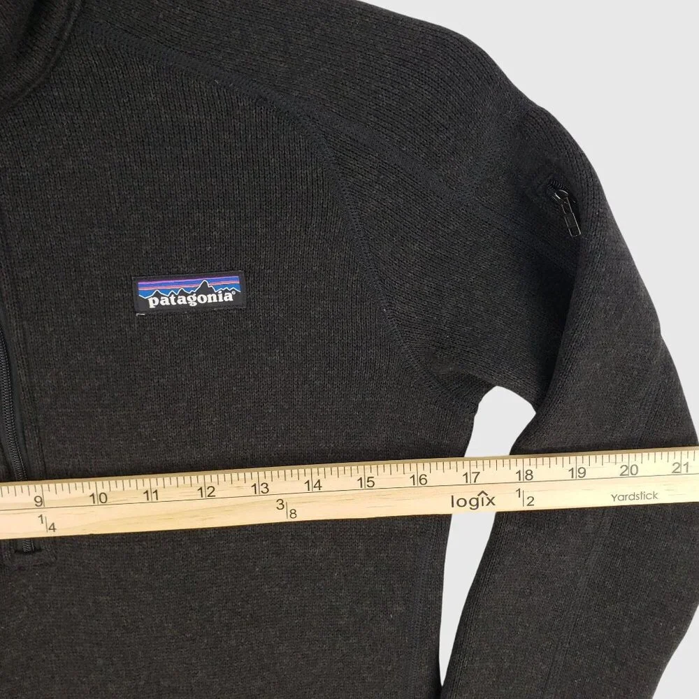 Patagonia Better Sweater 1/4 Zip Pullover Black Women's XS - Picture 7 of 9